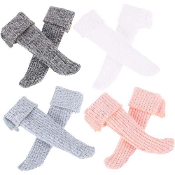 Set 4 Paia Calzini per Bambole Colorati e Morbidi - Accessori Moda bambole