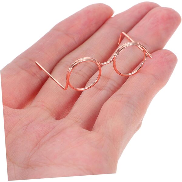 Hemobllo 40 Mini-Brillengestelle aus Metall für Puppenhäuser und kreative Accessoires