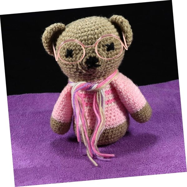 Hemobllo 40 Mini-Brillengestelle aus Metall für Puppenhäuser und kreative Accessoires