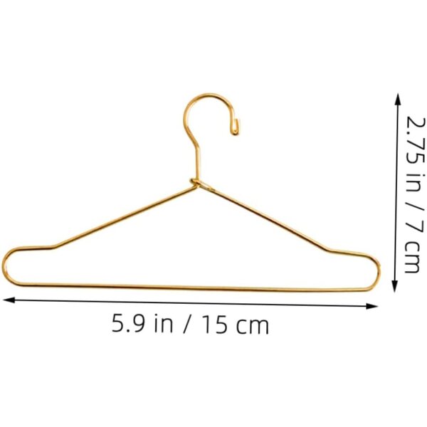 NOLITOY Set 20 Mini Cintre in Metallo per Abiti di Bambole e Accessori