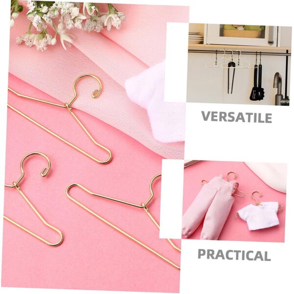 NOLITOY Set 20 Mini Cintre in Metallo per Abiti di Bambole e Accessori