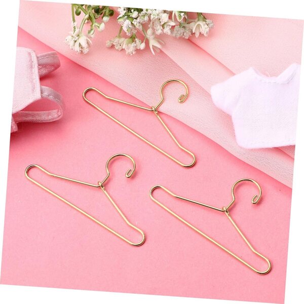NOLITOY Set 20 Mini Cintre in Metallo per Abiti di Bambole e Accessori