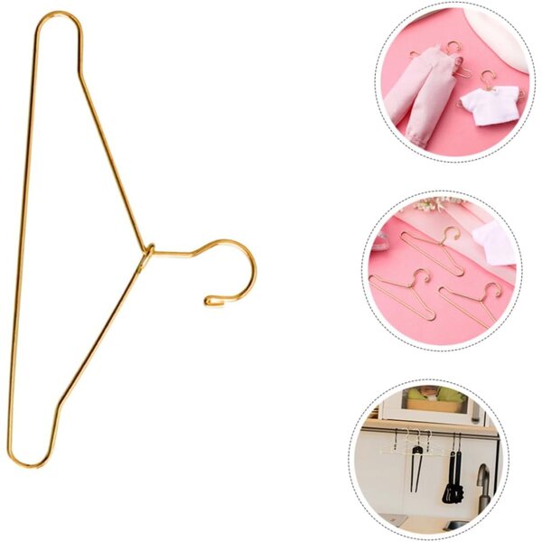 NOLITOY Set 20 Mini Cintre in Metallo per Abiti di Bambole e Accessori