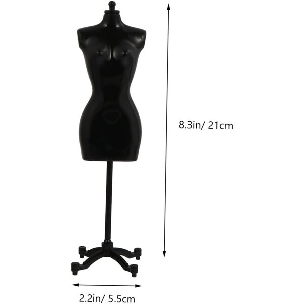 Gadpiparty 6 Mini Manichini Bianchi per Abiti Bambole - Supporto Robusto e Realistico