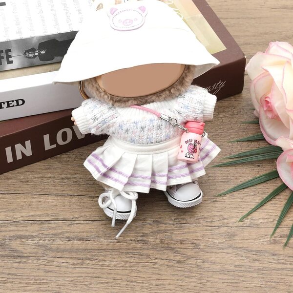 BOXOB Set 5 pezzi Abbigliamento Viola per Bambole 15-17 cm con Accessori Completi