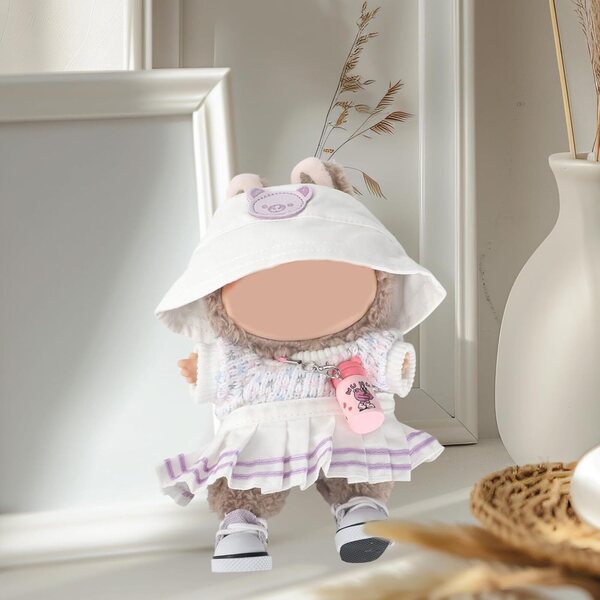 BOXOB Set 5 pezzi Abbigliamento Viola per Bambole 15-17 cm con Accessori Completi