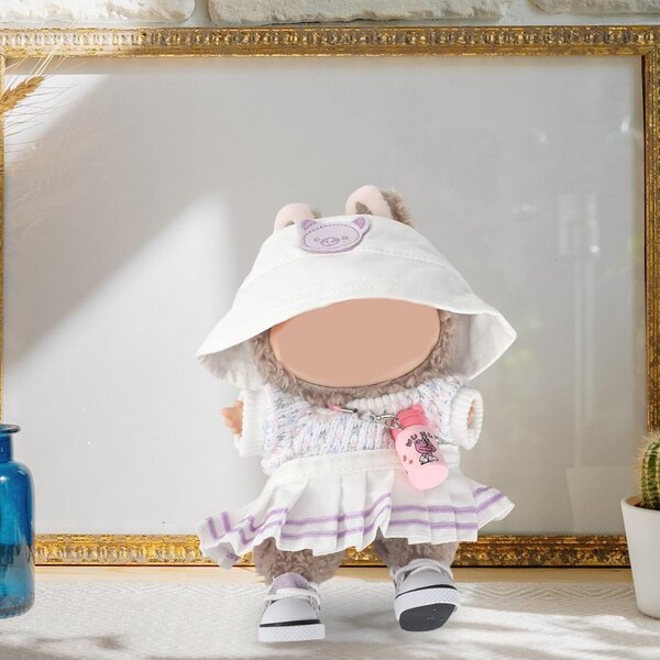BOXOB Set 5 pezzi Abbigliamento Viola per Bambole 15-17 cm con Accessori Completi