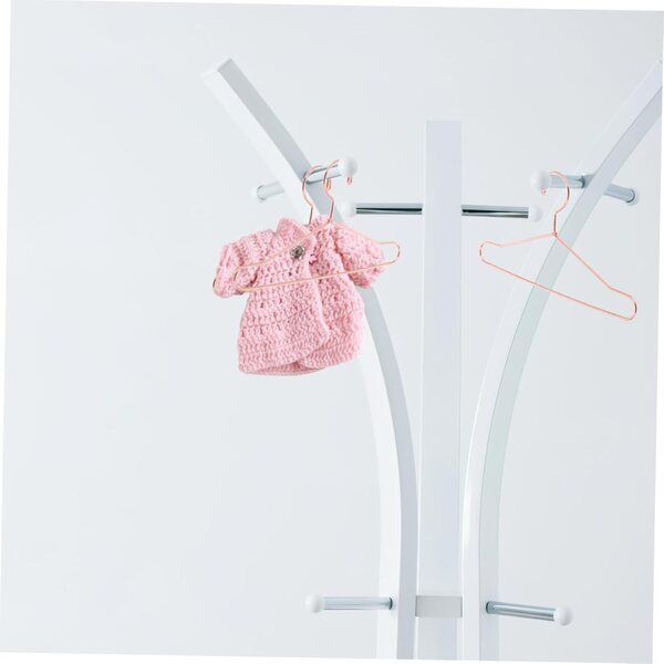 Mini Cintre in Ferro Rosa Oro per Vestiti di Bambole e Animali - Set 10 pezzi