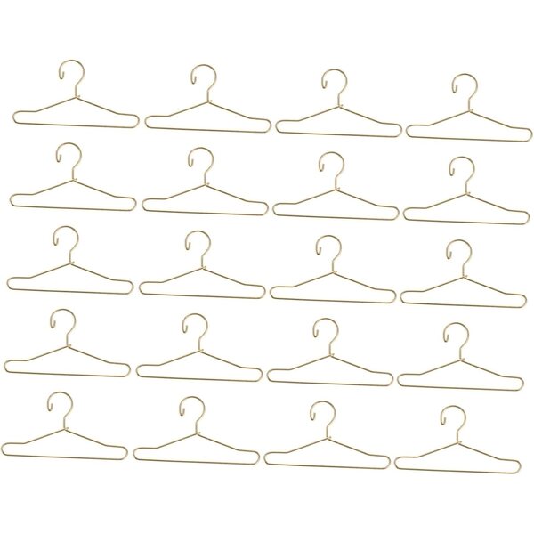 Set 20 mini cintres in metallo per vestiti di bambole, organizzazione perfetta