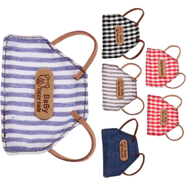 UPKOCH Set mit 6 karierten Denim-Schürzen für Mini-Puppen – kreatives Zubehör