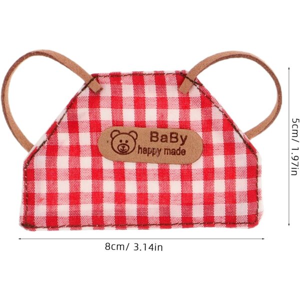 UPKOCH Set mit 6 karierten Denim-Schürzen für Mini-Puppen – kreatives Zubehör