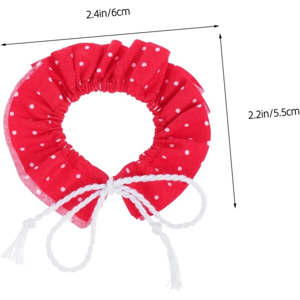 Gadpiparty Set mit 3 Vintage-Stoffhalsbändern für Miniaturpuppen – elegantes Zubehör