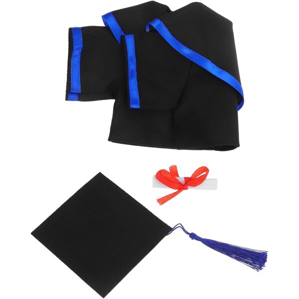 Tenuta di Laurea per Bambole con Roba e Cappello Decorativo Multicolore in Peluche