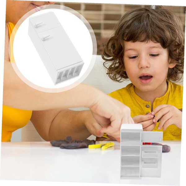 BESPORTBLE Mini Frigorifero bianco in miniatura per casa delle bambole e artigianato