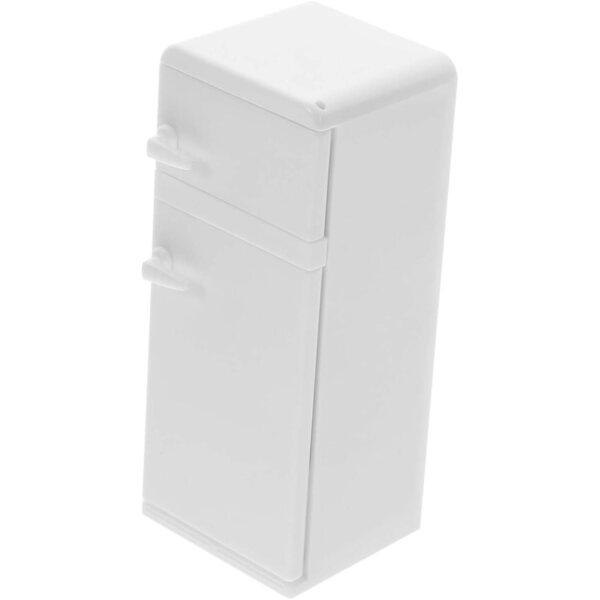 BESPORTBLE Mini Frigorifero bianco in miniatura per casa delle bambole e artigianato
