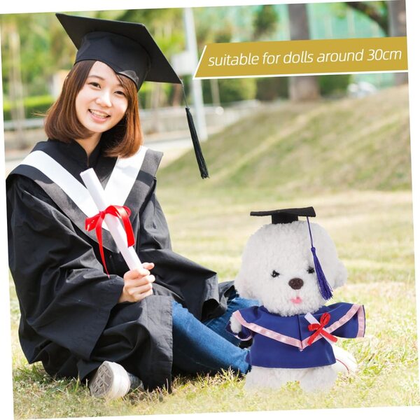 SOIMISS Costume di Laurea per Orsetti di Peluche con Vestito, Cappello e Certificato