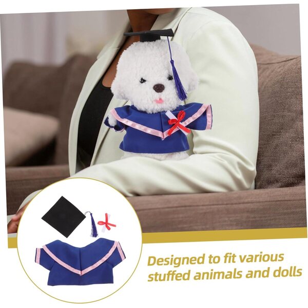SOIMISS Costume di Laurea per Orsetti di Peluche con Vestito, Cappello e Certificato