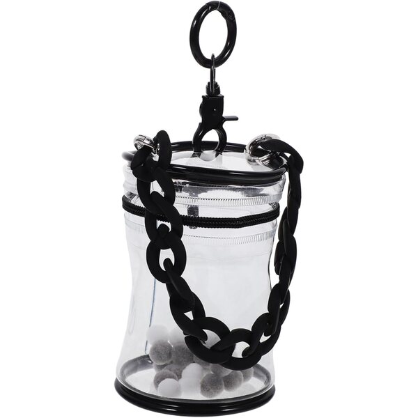 Porta Bambole Trasparente in PVC con Zip, Resistente all'Acqua e Portatile 10x7x7 cm