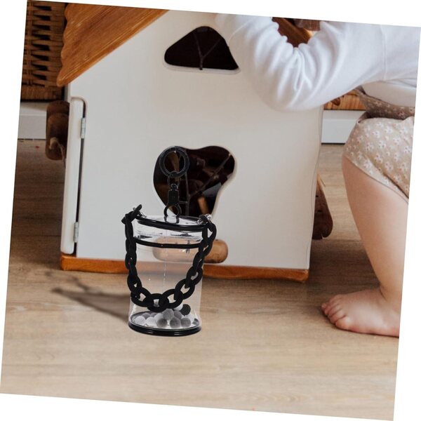 Porta Bambole Trasparente in PVC con Zip, Resistente all'Acqua e Portatile 10x7x7 cm