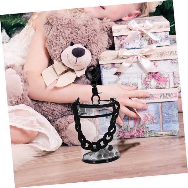Porta Bambole Trasparente in PVC con Zip, Resistente all'Acqua e Portatile 10x7x7 cm