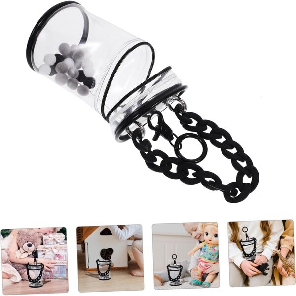 SOIMISS Mini-Beutel aus transparentem PVC für Puppen mit Verschluss und wasserabweisend