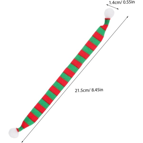 Toyvian 8 mini sciarpe natalizie in poliestere per bambole e decorazioni festive
