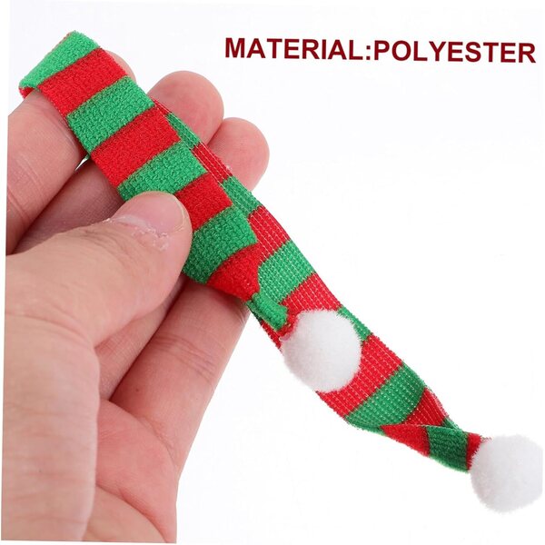 Toyvian 8 mini sciarpe natalizie in poliestere per bambole e decorazioni festive