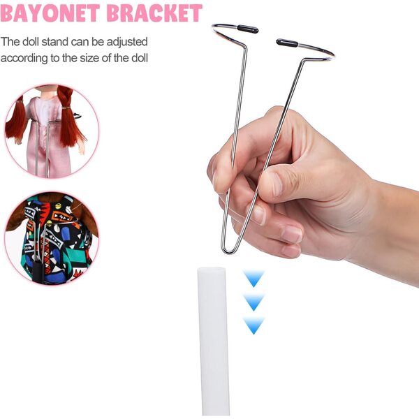 Set di 3 supporti regolabili per bambole da 45,7 a 58,4 cm Toyvian
