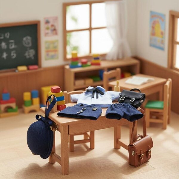 4-teilige Mütteruniform für OB11-Puppen mit feinen Details und attraktivem Design