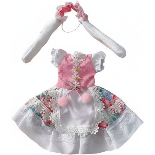 Puppenkleidungsset 30 cm BJD 1/6 Süßes Kostüm mit Kopfzubehör