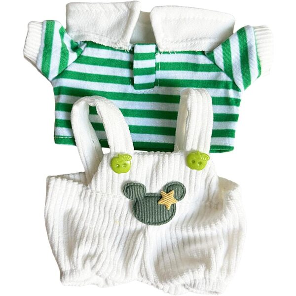 Hosenträger und T-Shirt für 20-cm-Puppen, farbenfrohe und widerstandsfähige Kleidung