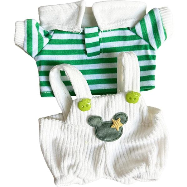 Hosenträger und T-Shirt für 20-cm-Puppen, farbenfrohe und widerstandsfähige Kleidung