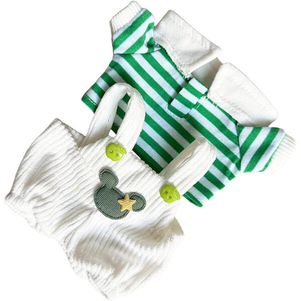 Hosenträger und T-Shirt für 20-cm-Puppen, farbenfrohe und widerstandsfähige Kleidung