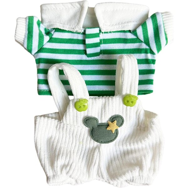 Hosenträger und T-Shirt für 20-cm-Puppen, farbenfrohe und widerstandsfähige Kleidung