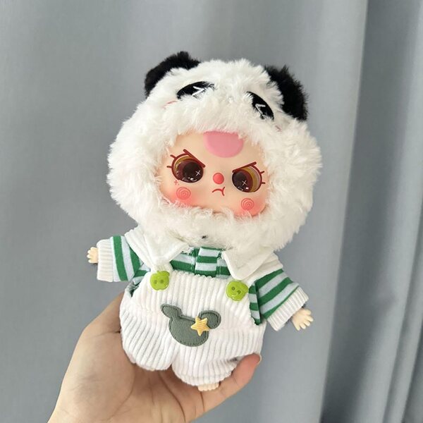 Hosenträger und T-Shirt für 20-cm-Puppen, farbenfrohe und widerstandsfähige Kleidung