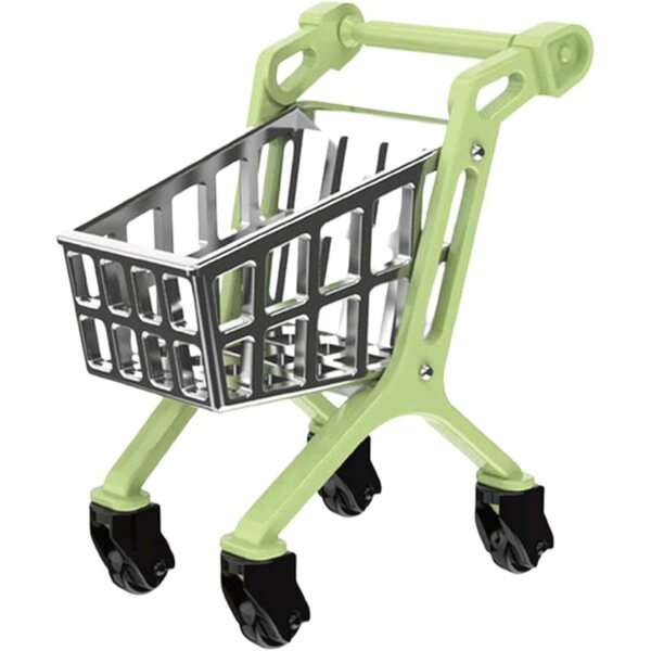 Mini Carrello Supermercato per Casa delle Bambole Scala 1/6 e 1/12 in PP Resistente