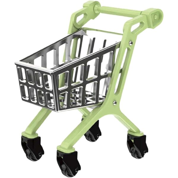 Mini Carrello Supermercato per Casa delle Bambole Scala 1/6 e 1/12 in PP Resistente