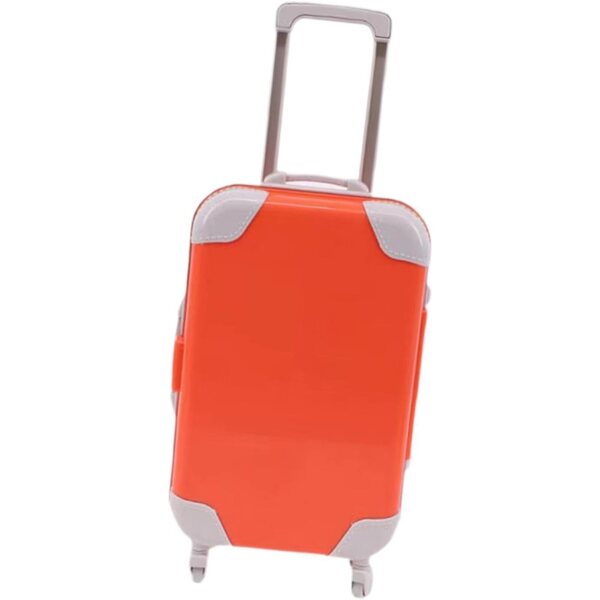 Puppenkoffer 45 cm aus widerstandsfähigem PP, hellviolettes und orangefarbenes Spielgepäck