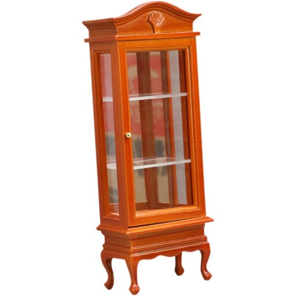 Miniatur-Holzvitrine für Puppenhaus – dekoratives Accessoire 1/12