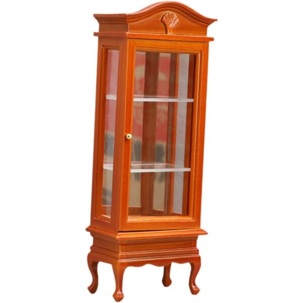 Miniatur-Holzvitrine für Puppenhaus – dekoratives Accessoire 1/12