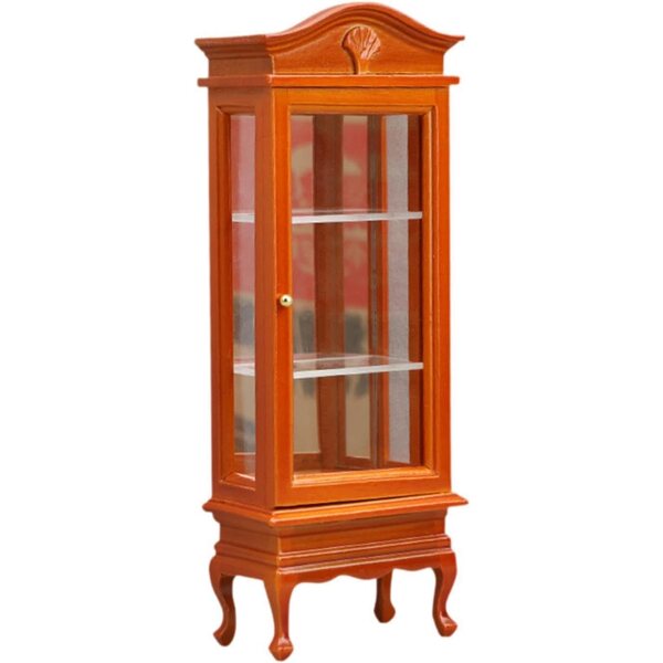 Miniatur-Holzvitrine für Puppenhaus – dekoratives Accessoire 1/12