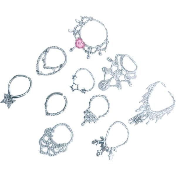 Set mit 10 Fantasy-Halsketten für 1/12- und OB11-Puppen – elegante Modeaccessoires