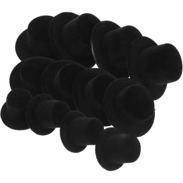 Mini Chapeaux Hauts-de-Forme Noirs 30 Stück für Weihnachtsdekorationen und kreatives Basteln