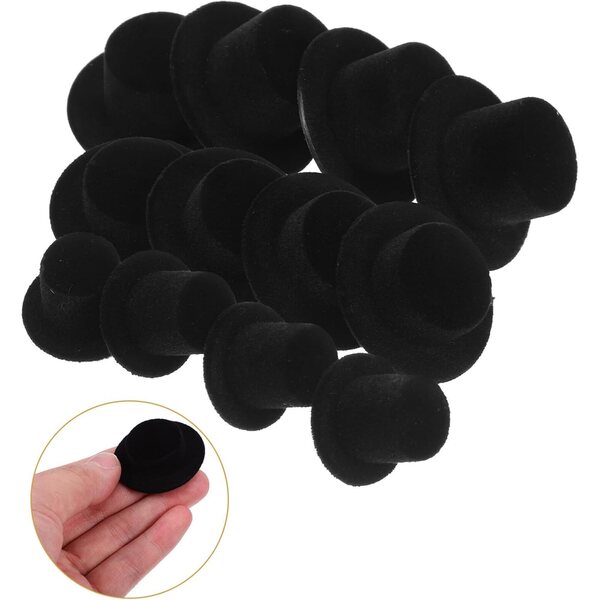 Mini Chapeaux Hauts-de-Forme Noirs 30 Stück für Weihnachtsdekorationen und kreatives Basteln