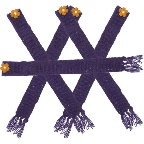 Mini-Marineblauer Strickschal für Puppe – Set mit 5 kreativen Accessoires