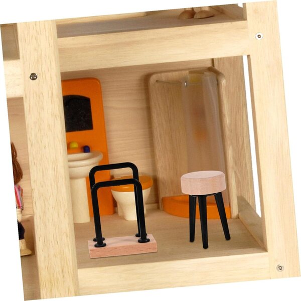 Mikinona 12 realistische Miniatur-Badezimmer-Accessoires für Puppenhäuser im Maßstab 1:12