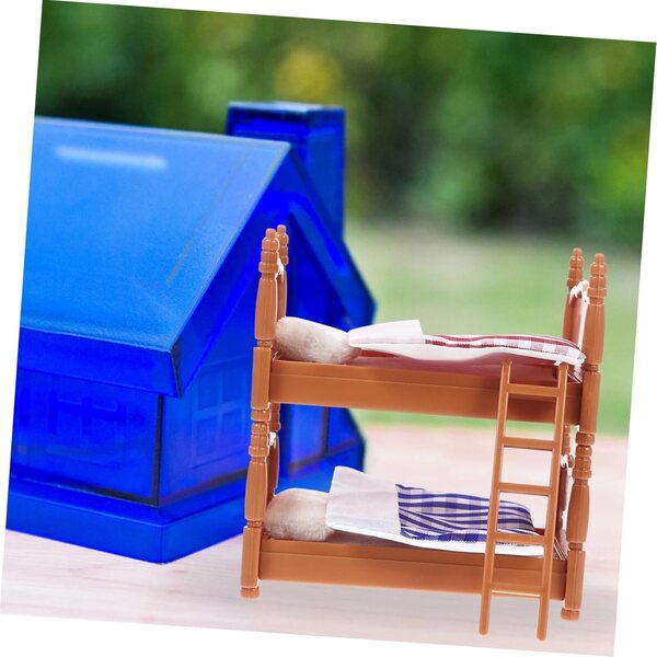 ifundom Miniatur-Etagenbett für Puppenhaus – realistische Schlafzimmermöbel