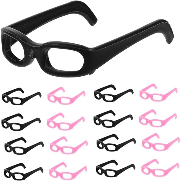 Set 30 Mini Occhiali per Bambole in Plastica Colorati e Resistenti WEKAMOS