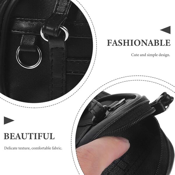 Mini borsetta in PU nera per bambola 18 pollici - accessorio decorativo resistente