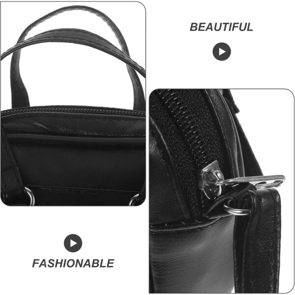 Mini borsetta in PU nera per bambola 18 pollici - accessorio decorativo resistente